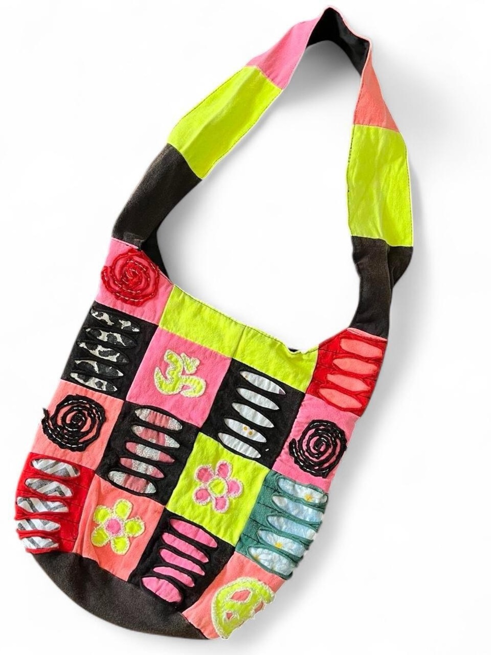 Vintage Flower Power Hobo Bag